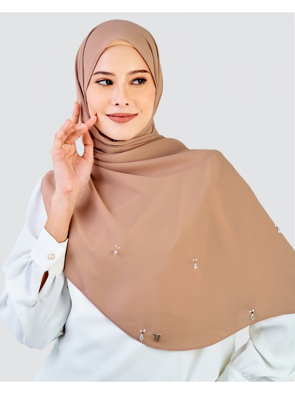 LADY AMELIA CRYSTAL SHAWL - TERACOTA