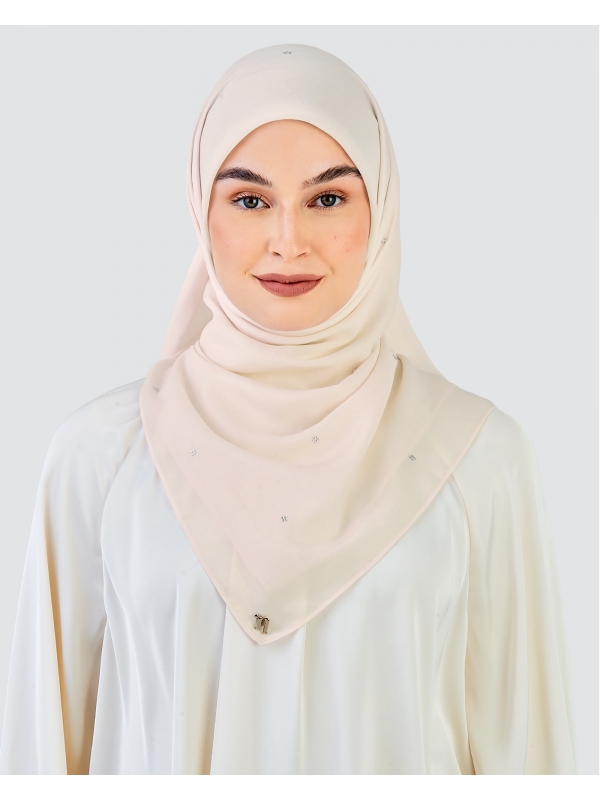 LADY DIANA COTTON VOILE SQUARE - HONEYDEW