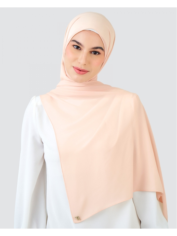 RAYA CHIFFON SHAWL - APRICOT