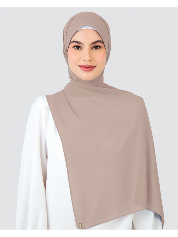 RAYA CHIFFON SHAWL - PANNA COTTA