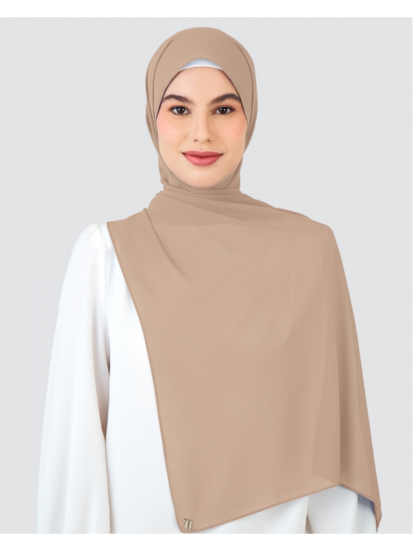 RAYA CHIFFON SHAWL - LATTE