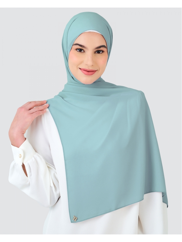 RAYA CHIFFON SHAWL - GLACIER
