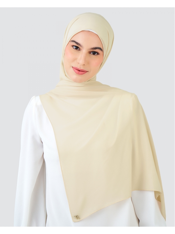 RAYA CHIFFON SHAWL - BUTTER