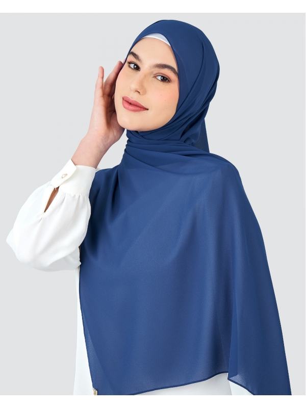 RAYA CHIFFON SHAWL - ULTRAMARINE