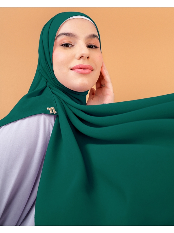 RAYA CHIFFON SHAWL - PINE