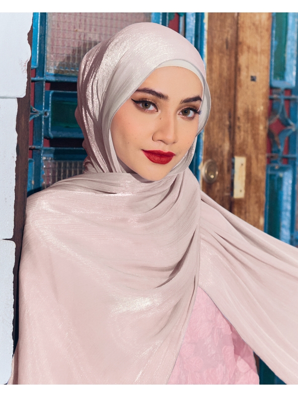 ALAIA CHIFFON SHAWL - FAIRY PINK