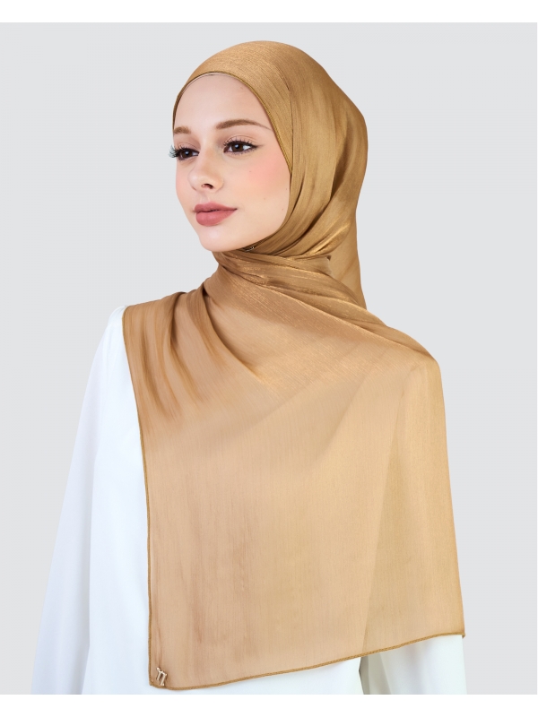 ALAIA CHIFFON SHAWL - HONEY
