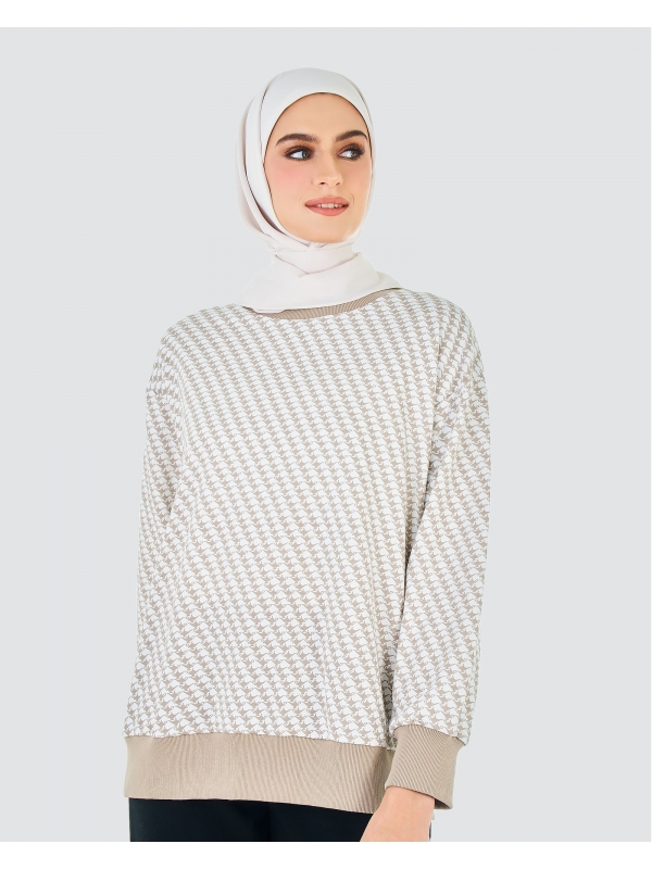 DISNEY X NAELOFAR ALADDIN MONOGRAM JUMPER - DUSTY BROWN