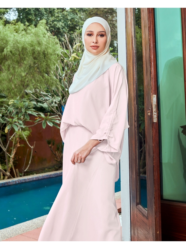 FLOWY TOP CO-ORD SET - DUSTY PINK