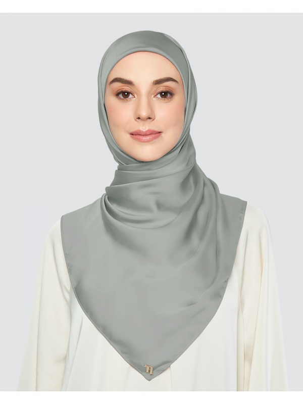 SWARA SATIN SQUARE - SMOKEY GREY