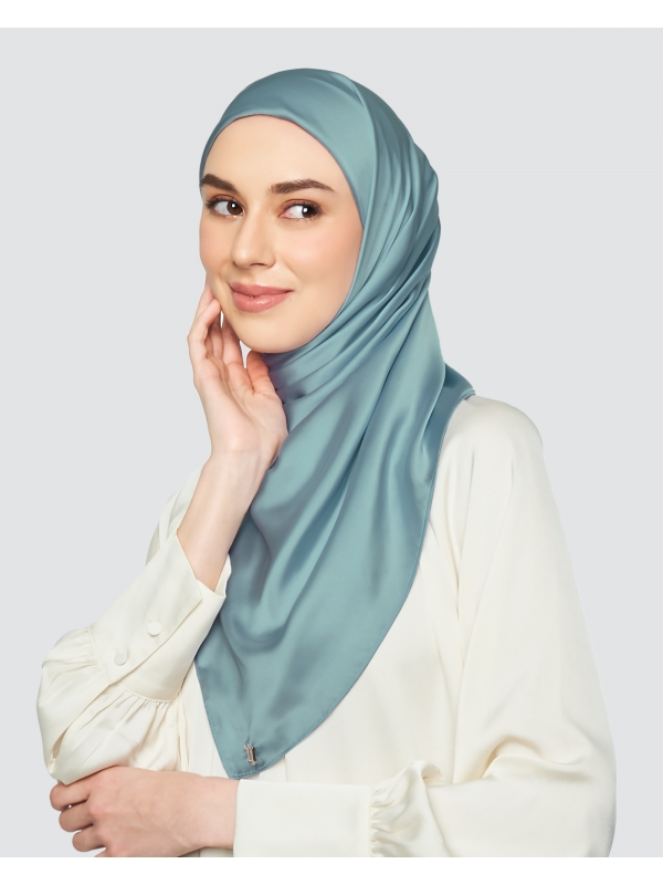 SWARA SATIN SQUARE - TEAL BLUE