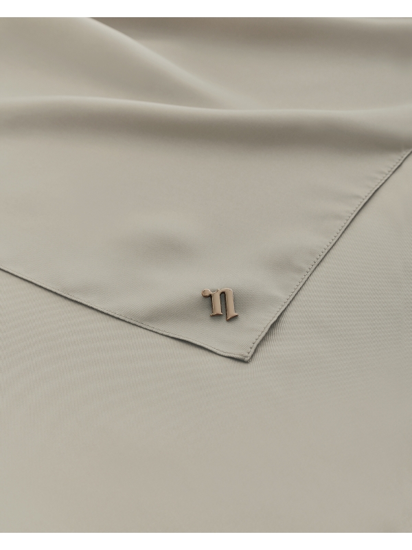 TAHIRA SATIN TWILL SHAWL - SILVER