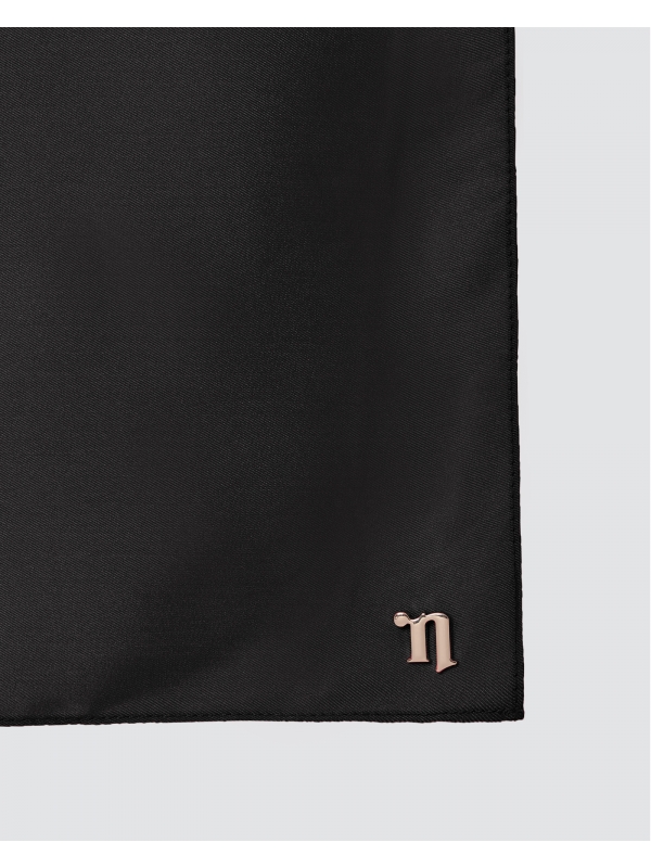 TAHIRA SATIN TWILL SQUARE - BLACK
