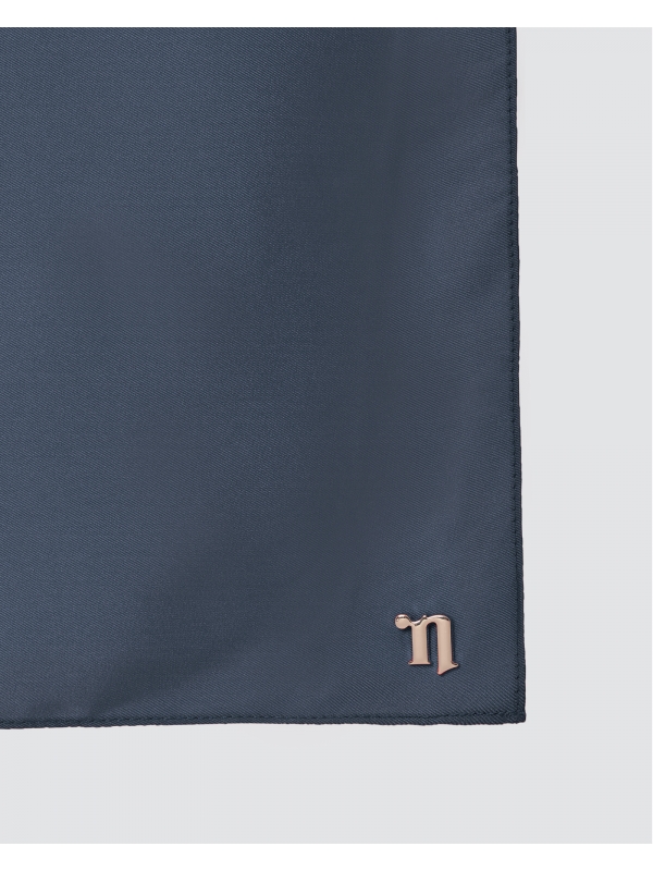TAHIRA SATIN TWILL SQUARE - NAVY BLUE