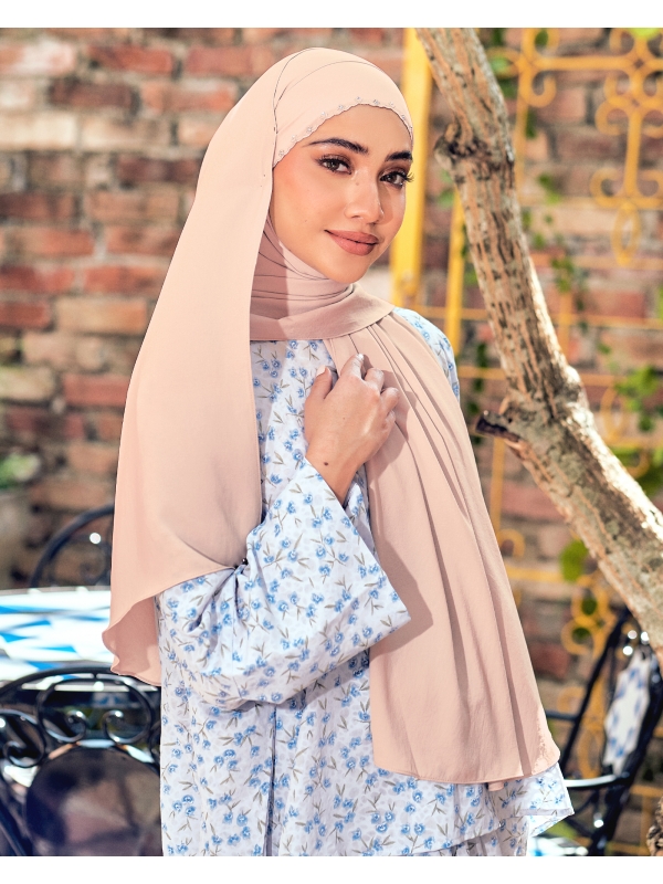 WIDURI EMBROIDERED CRYSTAL SEMI-INSTANT SHAWL - POTPOURRI