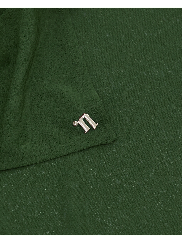 X-PRESS TEXTURED JERSEY SHAWL - DARK GREEN