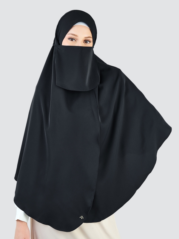 X-PRESS KHALEESI KHIMAR WITH NIQAB - BLACK