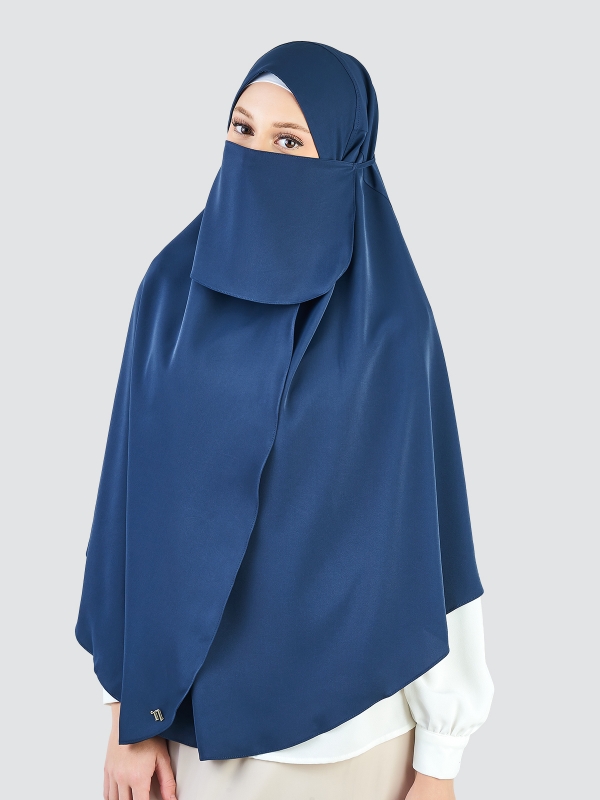 X-PRESS KHALEESI KHIMAR WITH NIQAB - DEEP BLUE