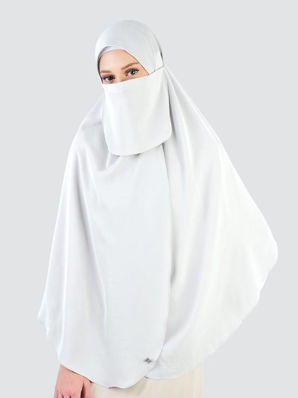 X-PRESS KHALEESI KHIMAR WITH NIQAB - WHITE