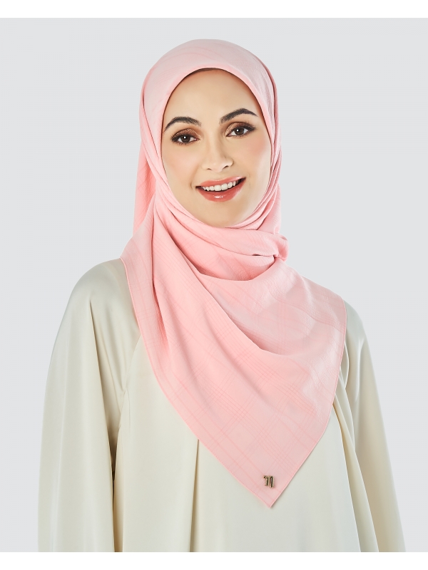X-PRESS TEXTURED CHIFFON SQUARE - CRYSTAL ROSE
