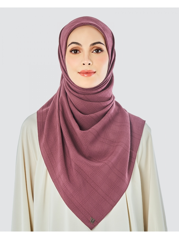 X-PRESS TEXTURED CHIFFON SQUARE - PLUM