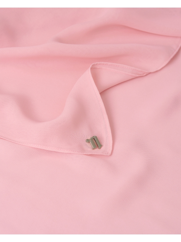 YASMINE WOOL CHIFFON SQUARE - DUSTY BLUSH