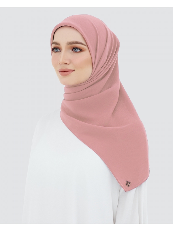YASMINE WOOL CHIFFON SQUARE - AMBER ROSE