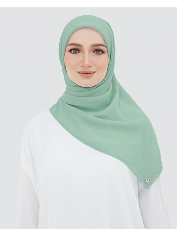 YASMINE WOOL CHIFFON SQUARE - SAGE [OLD]