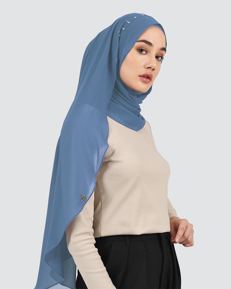 AISA - MEDIUM LIGHT DENIM BLUE-CYAN