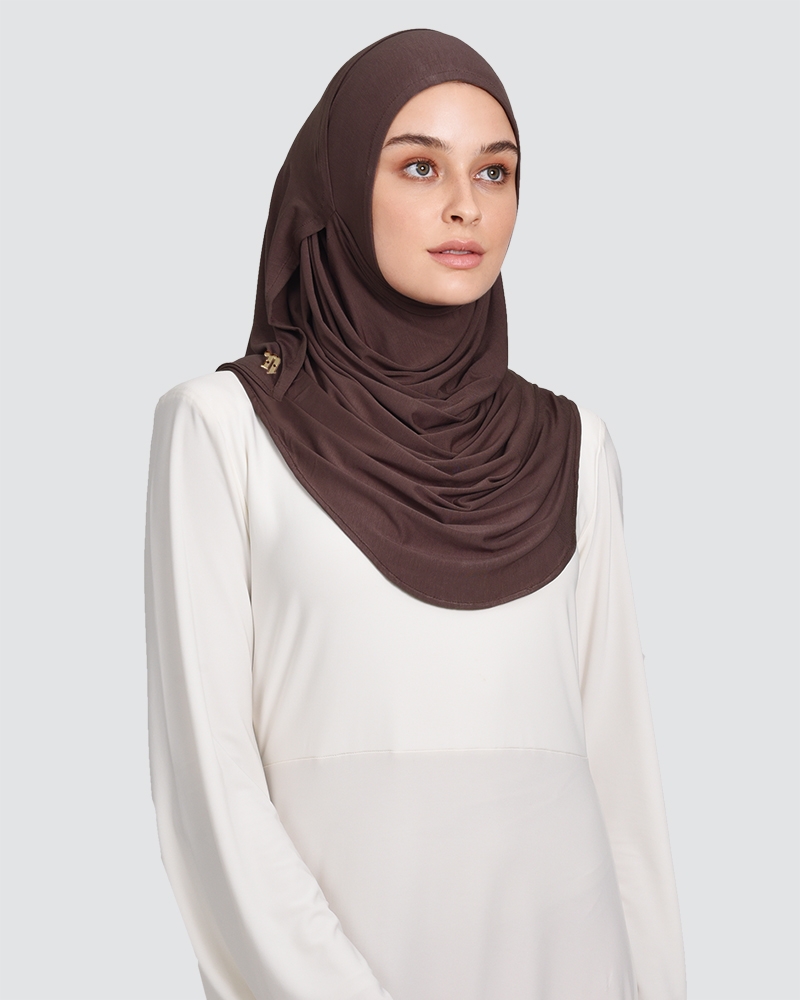 (NEW) BABES LOOP - DARK BROWN-RED