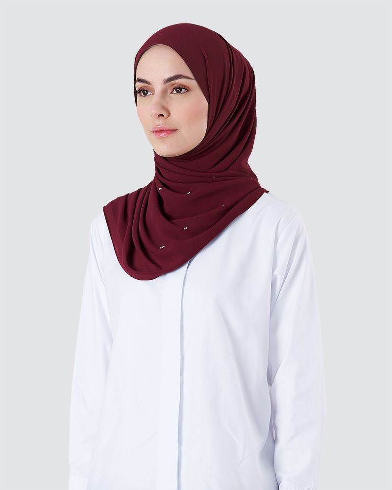 BRYA SHAWL - DARKEST RED-PINK