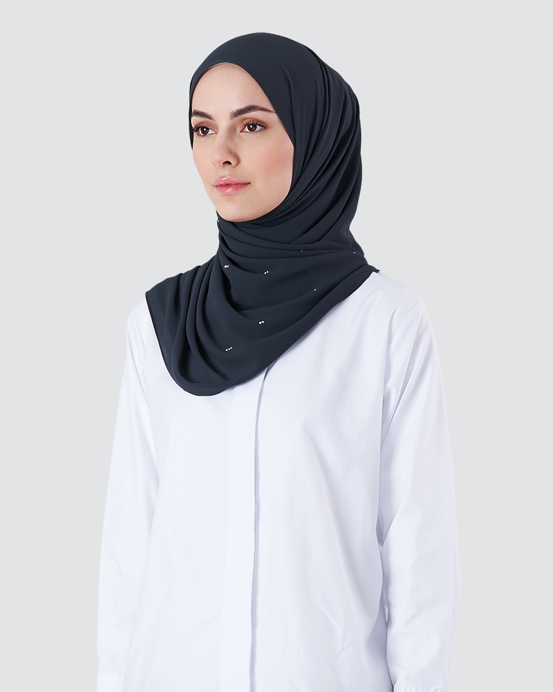 BRYA SHAWL - MEDIUM DEEP GREY-BLUE