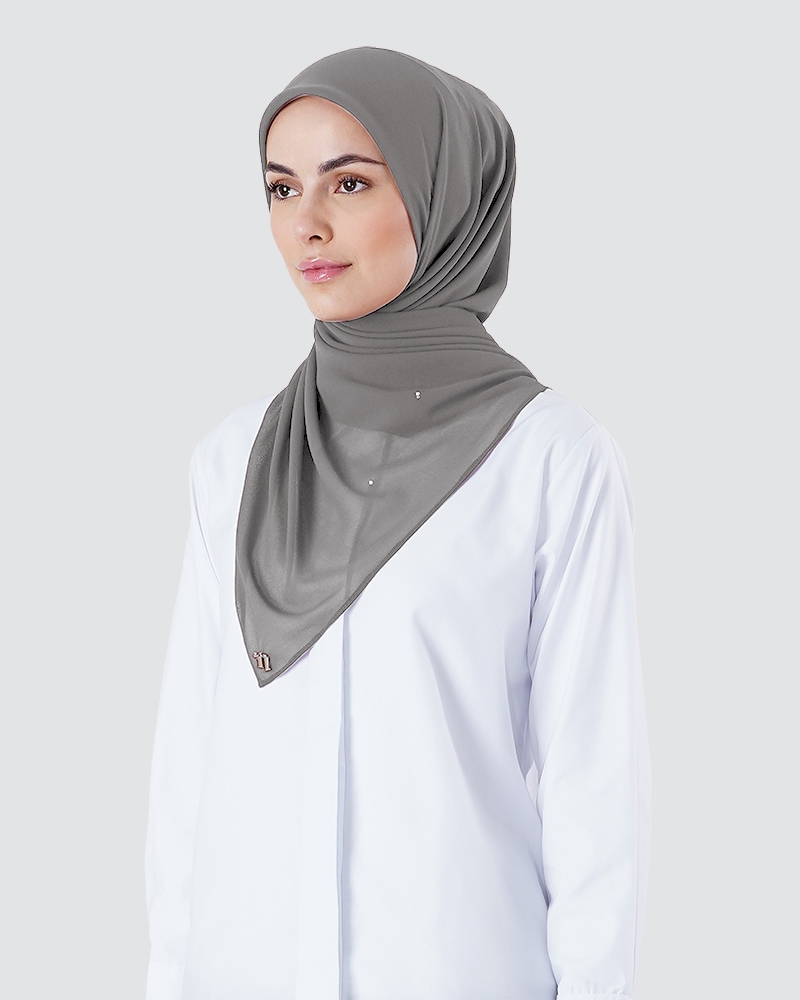 BRYA SQUARE - SMOKEY GREY-RED
