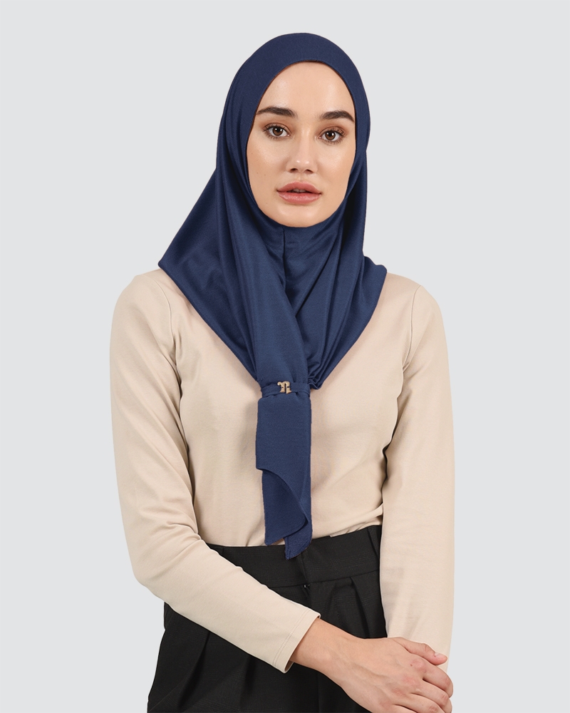 FRONT KNOT DENIM - DARK BLUE