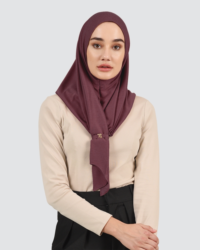 FRONT KNOT DENIM - DARK RED