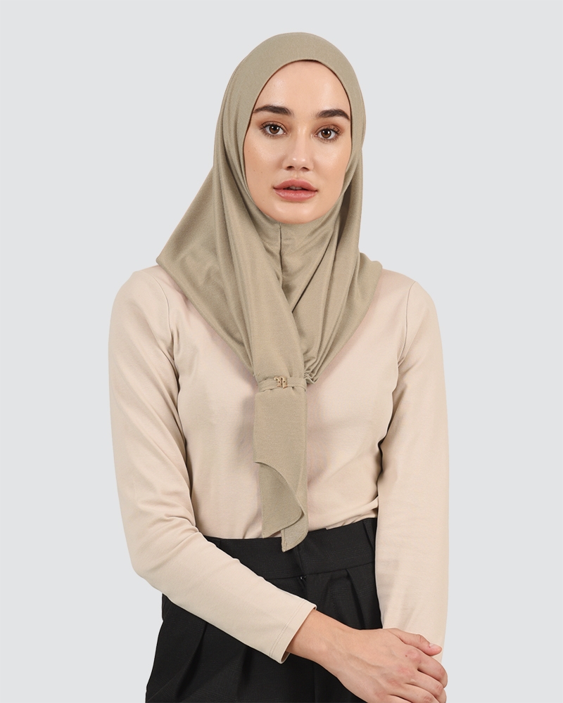 FRONT KNOT DENIM - LIGHT BROWN YELLOW-GREEN