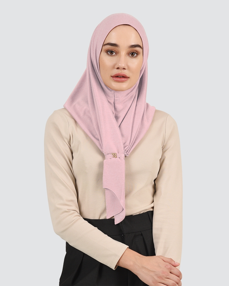 FRONT KNOT DENIM - VERY LIGHT PINK