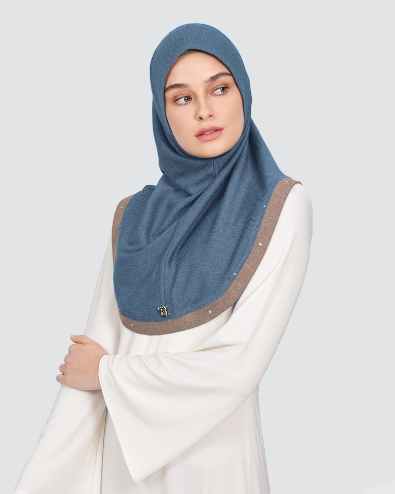EMAN DENIM - DEEP DUSTY CYAN-BLUE