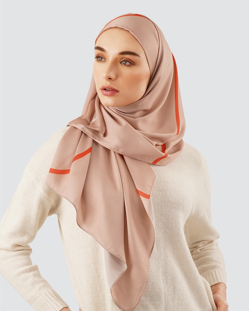 GO FAR LIBERTE - MEDIUM CREAM-ORANGE (SHAWL)