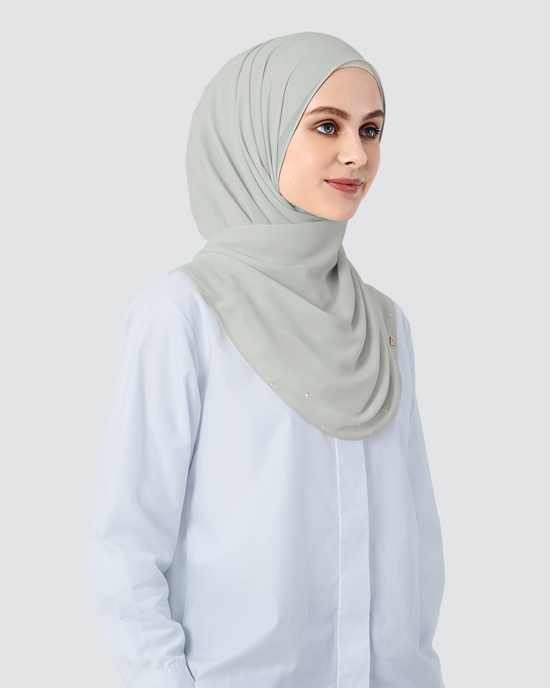 LADY WARDA - VERY LIGHT GREY-CYAN