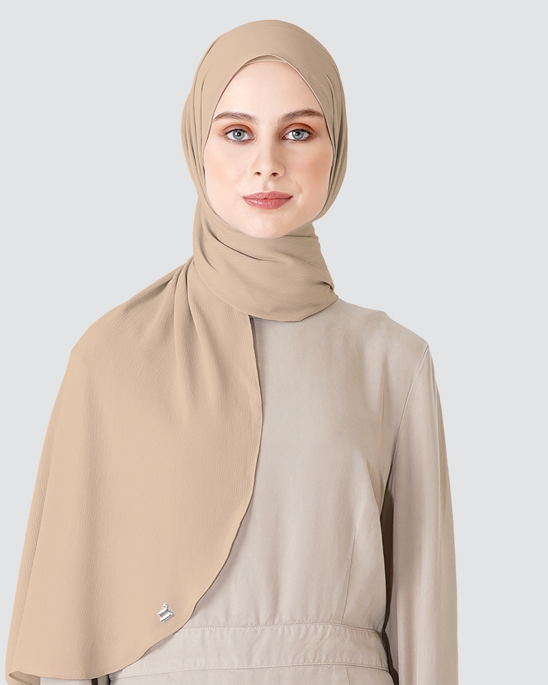 LINIA LINE CHIFFON SHAWL - FAIR KHAKI
