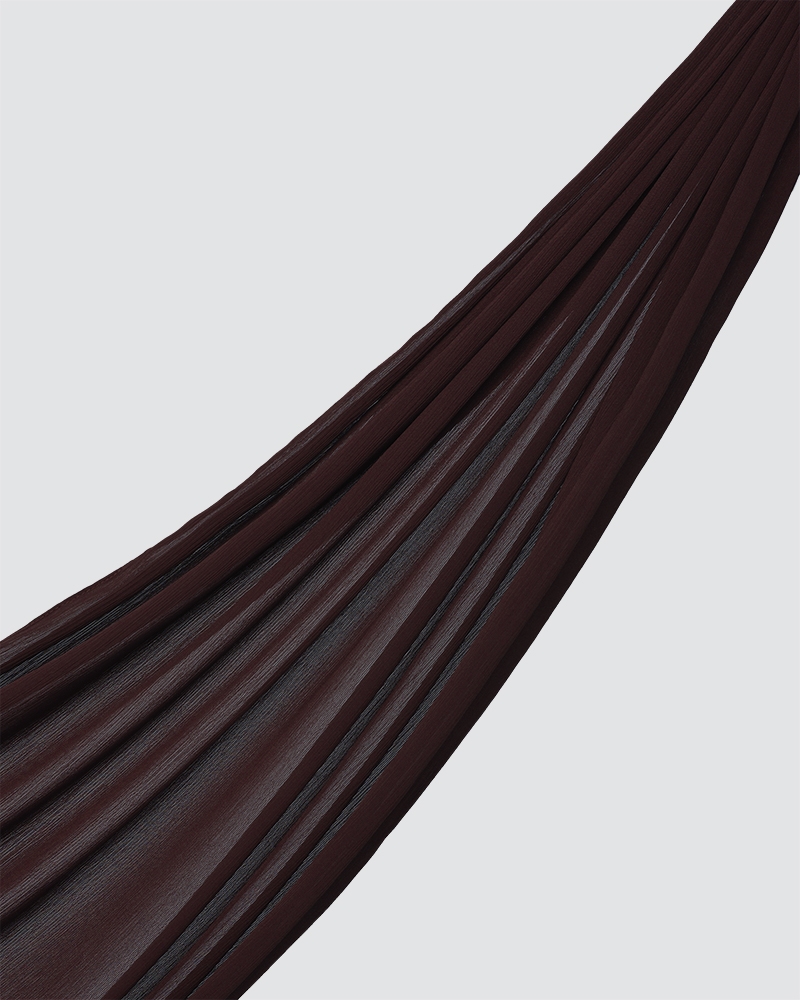LINIA LINE CHIFFON SHAWL - DARK BROWN-RED