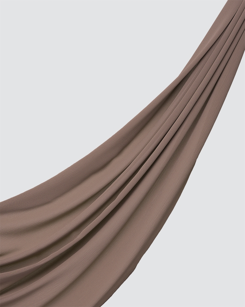 LINIA LINE CHIFFON SHAWL - DEEP BROWN SUGAR