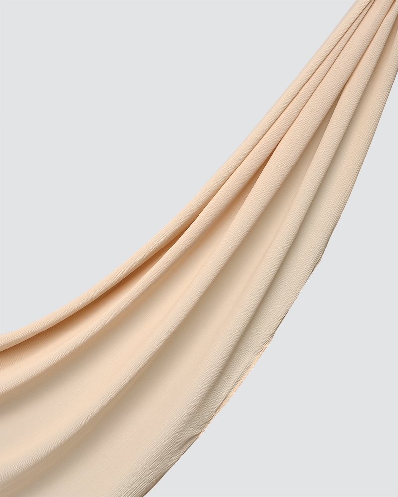 LINIA LINE CHIFFON SHAWL - MEDIUM CREAM