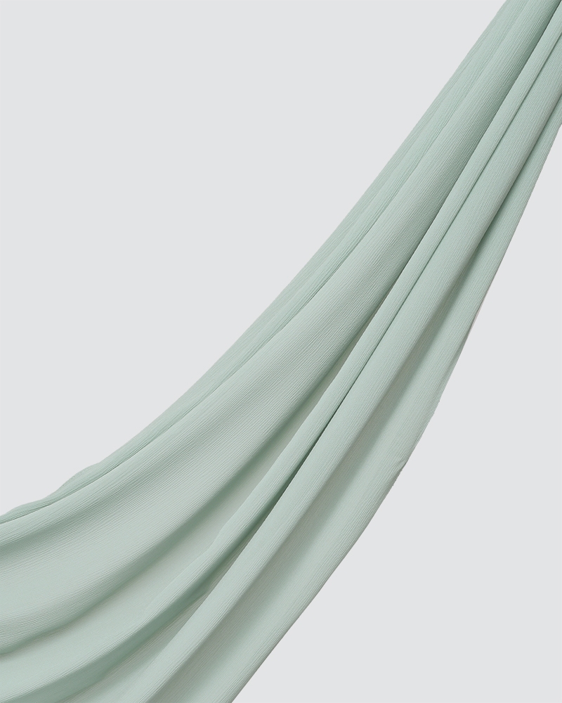 LINIA LINE CHIFFON SHAWL - MEDIUM LIGHT CYAN-GREEN
