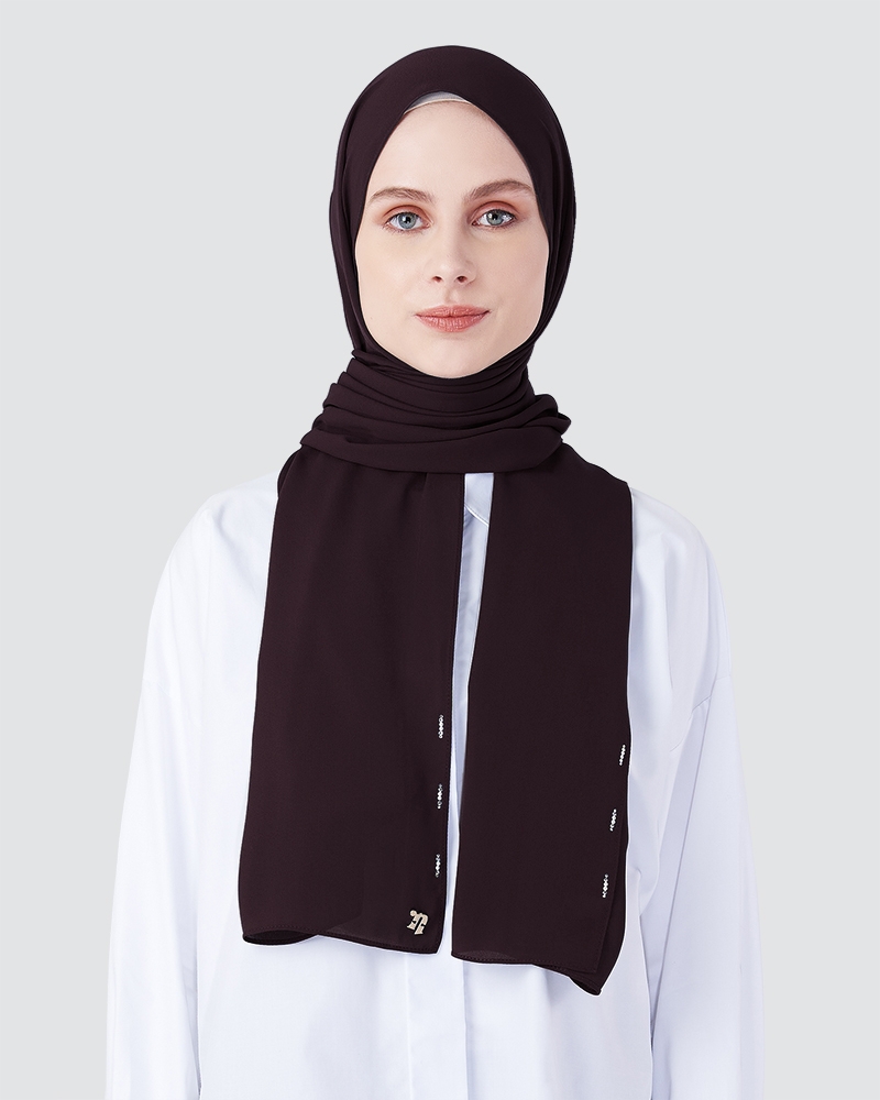 LIYA SHAWL - DARK BLACK CHOCOLATE
