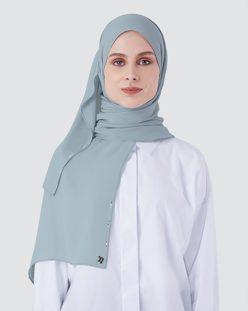 LIYA SHAWL - DARK POWDER BLUE