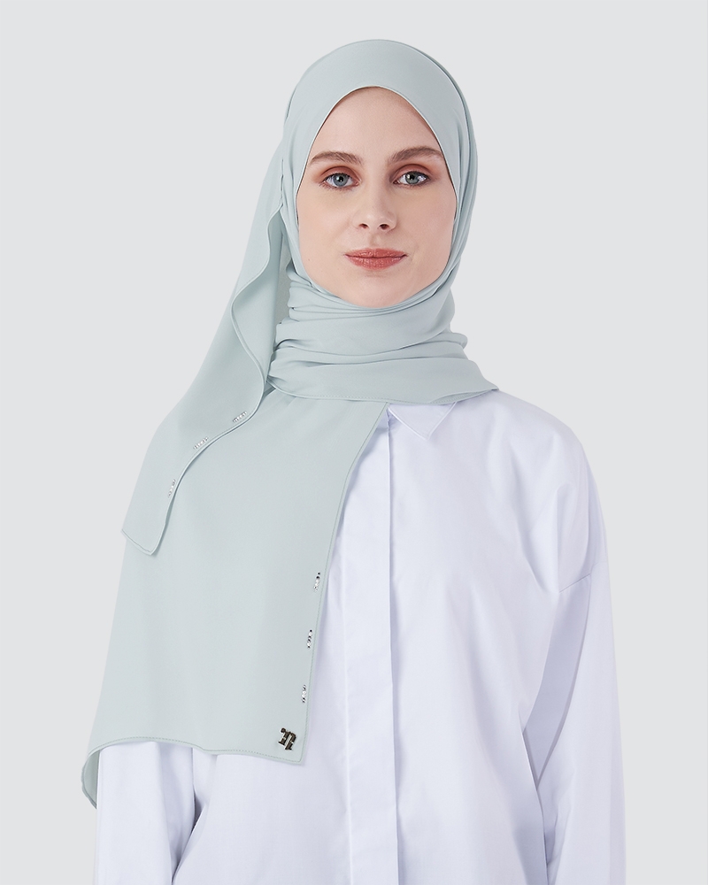 LIYA SHAWL - DUSTY POWDER BLUE