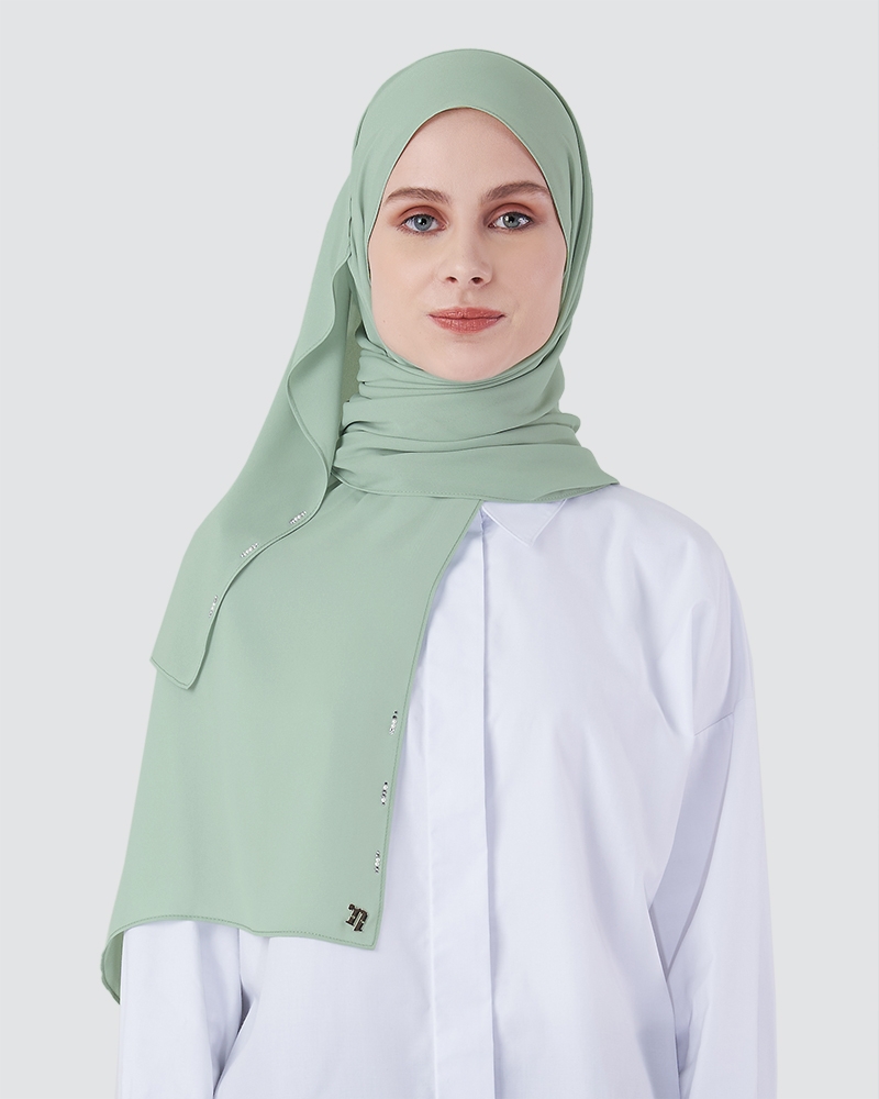 LIYA SHAWL - MEDIUM LIGHT CYAN-GREEN