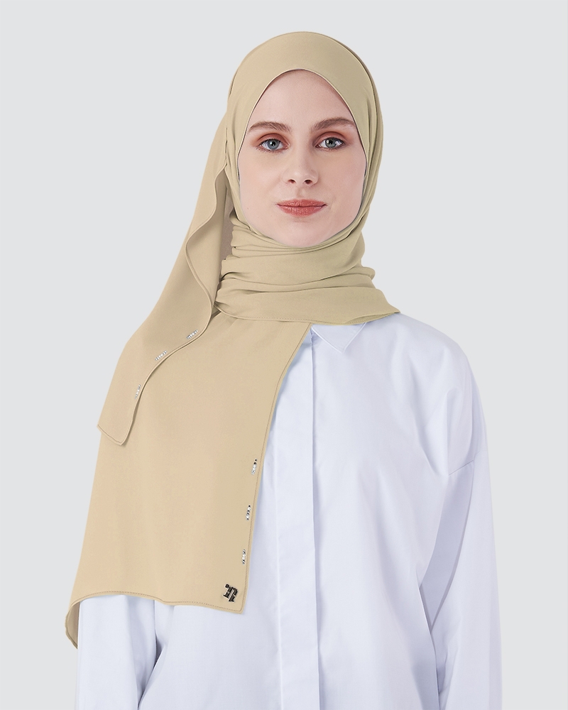 LIYA SHAWL - PALE BROWN